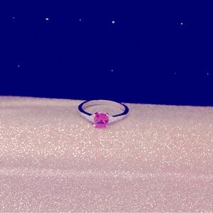 Sterling Silver Pink Sapphire Ring